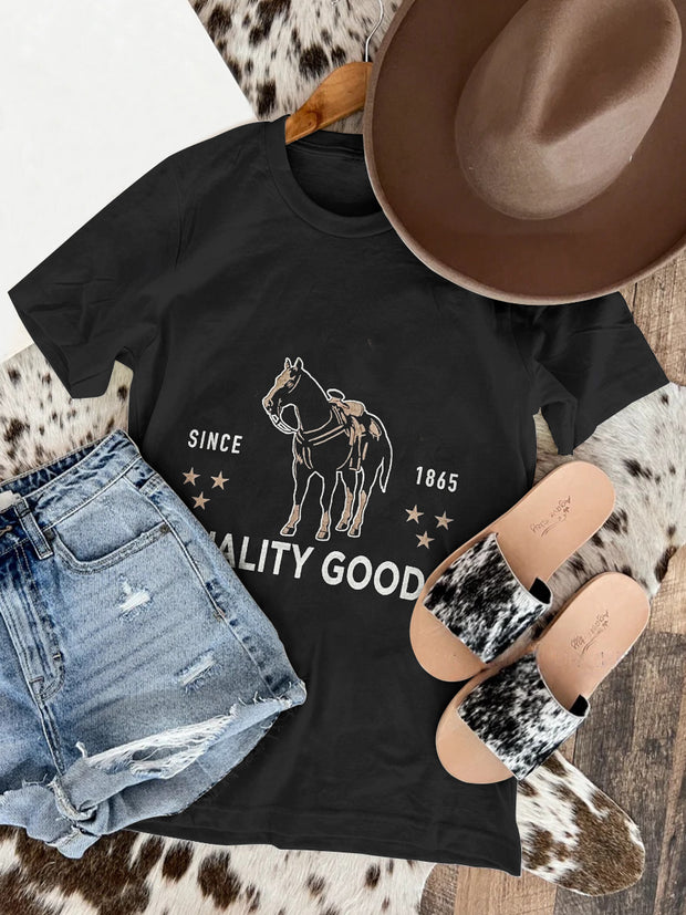 Unisex Stetson Print Casual Short Sleeves T-Shirt