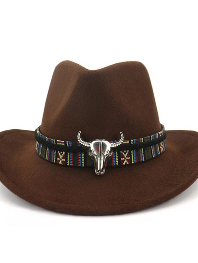 Western Bull Woven Cowboy Cowgirl Hat