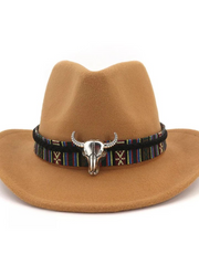 Western Bull Woven Cowboy Cowgirl Hat