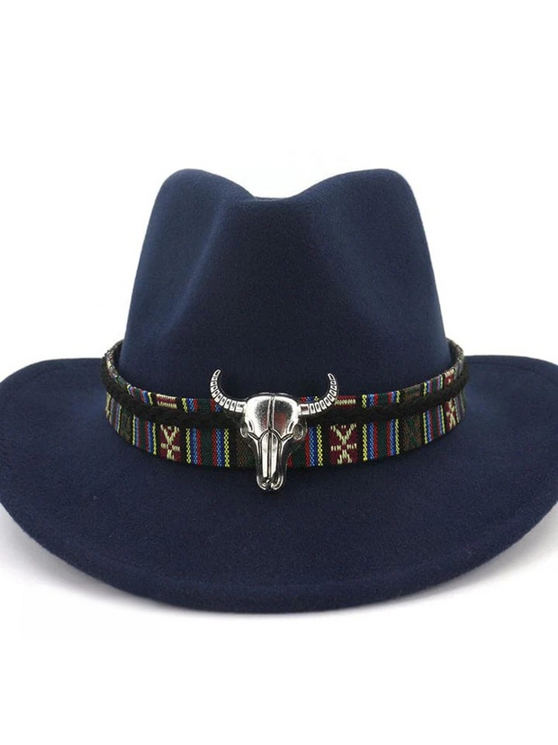 Western Bull Woven Cowboy Cowgirl Hat