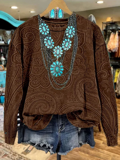 Vintage Western Art Casual  Sweatshirt