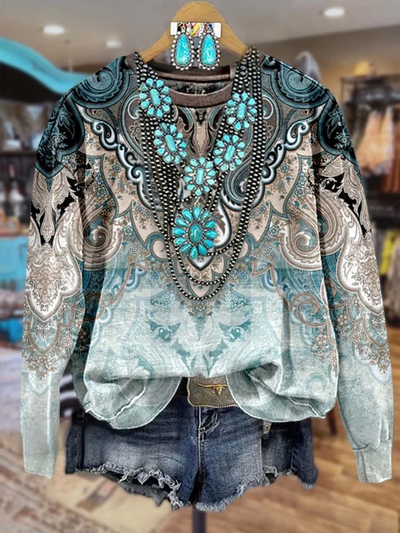 Paisley Casual  Sweatshirt