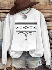 Boot Stitch Country Western Sweatshirt