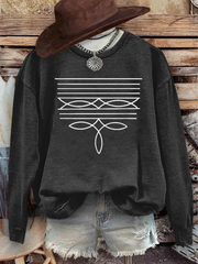 Boot Stitch Country Western Sweatshirt