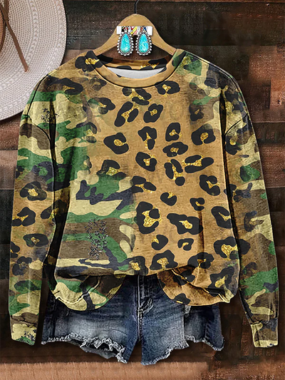 Leopard Print Camouflage Hoodie