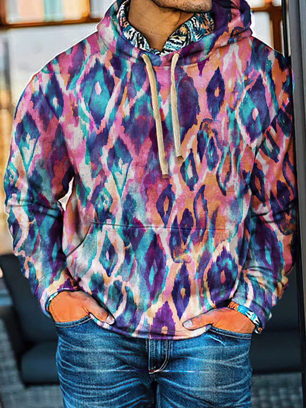 Western Abstract Art Print Casual Hoodie Sweatshirt