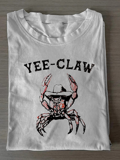 Unisex Yee-Claw Print Casual Short Sleeves T-Shirt