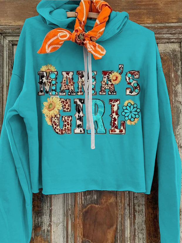 Women's Retro  Pattern Printed Casual Hoodie